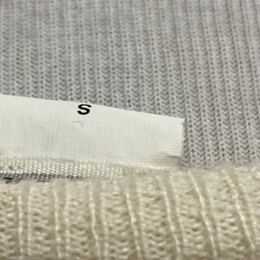 J Crew cream cashmere sweater sweatshirt S oversized scoop neck - Picture 8 of 9
